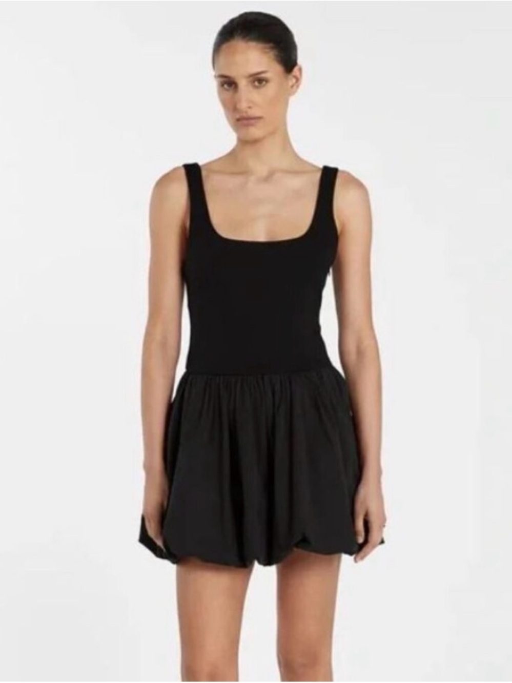 New DISSH Black Scoop Neck Tank Mini Bubble Dress - size US 4